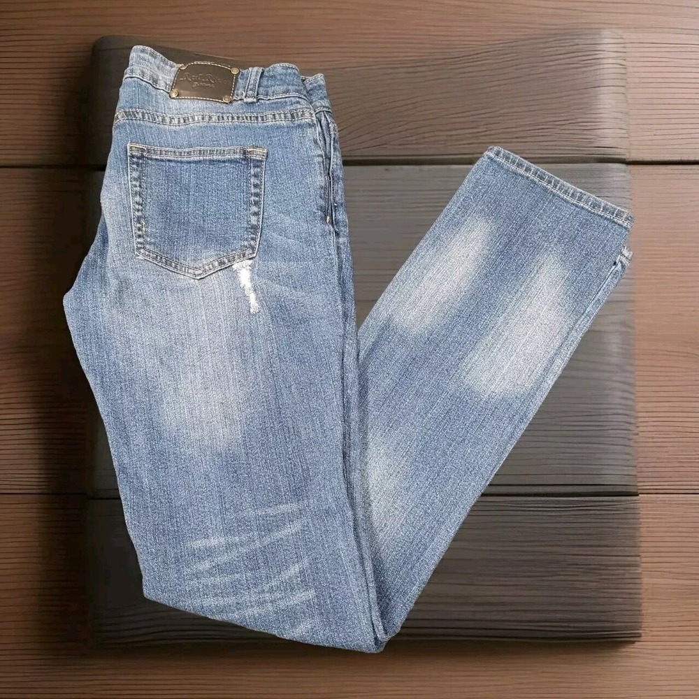 Red Rivet Jeans Women's Size 9 Distressed Denim‎